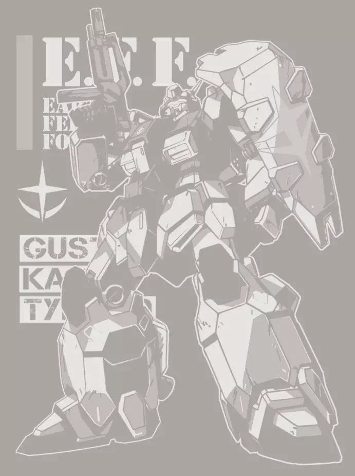 機動戦士ガンダム 閃光のハサウェイ グスタフ・カール00型Tシャツ/LIGHTGRAY-XL 画像 2 | AniSmile