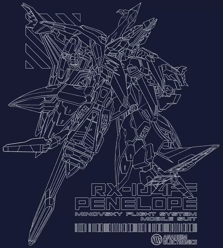 機動戦士ガンダム 閃光のハサウェイ ペーネロペーTシャツ/NAVY-XL 画像 2 | AniSmile