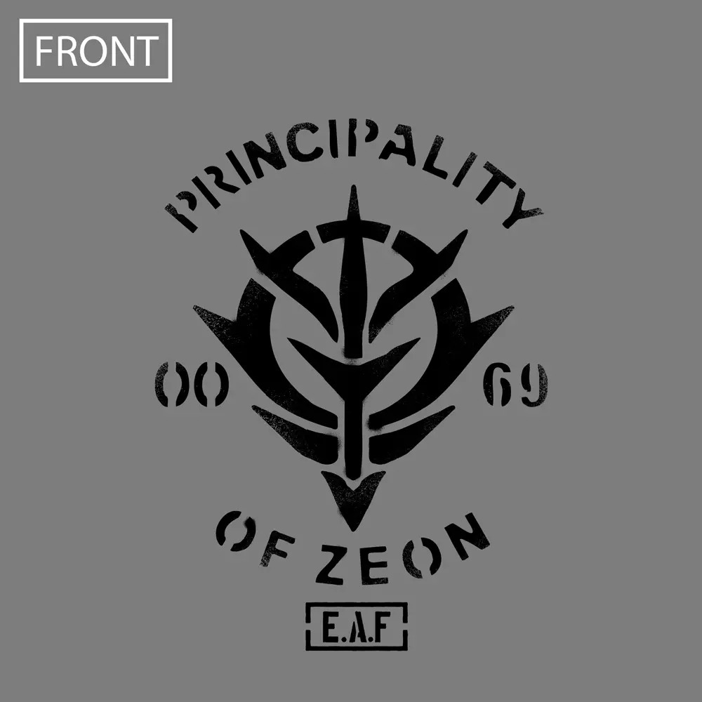 機動戦士ガンダム ジオン地球方面軍 ヘビーウェイトTシャツ/MIX GRAY-M 图片 2 | AniSmile