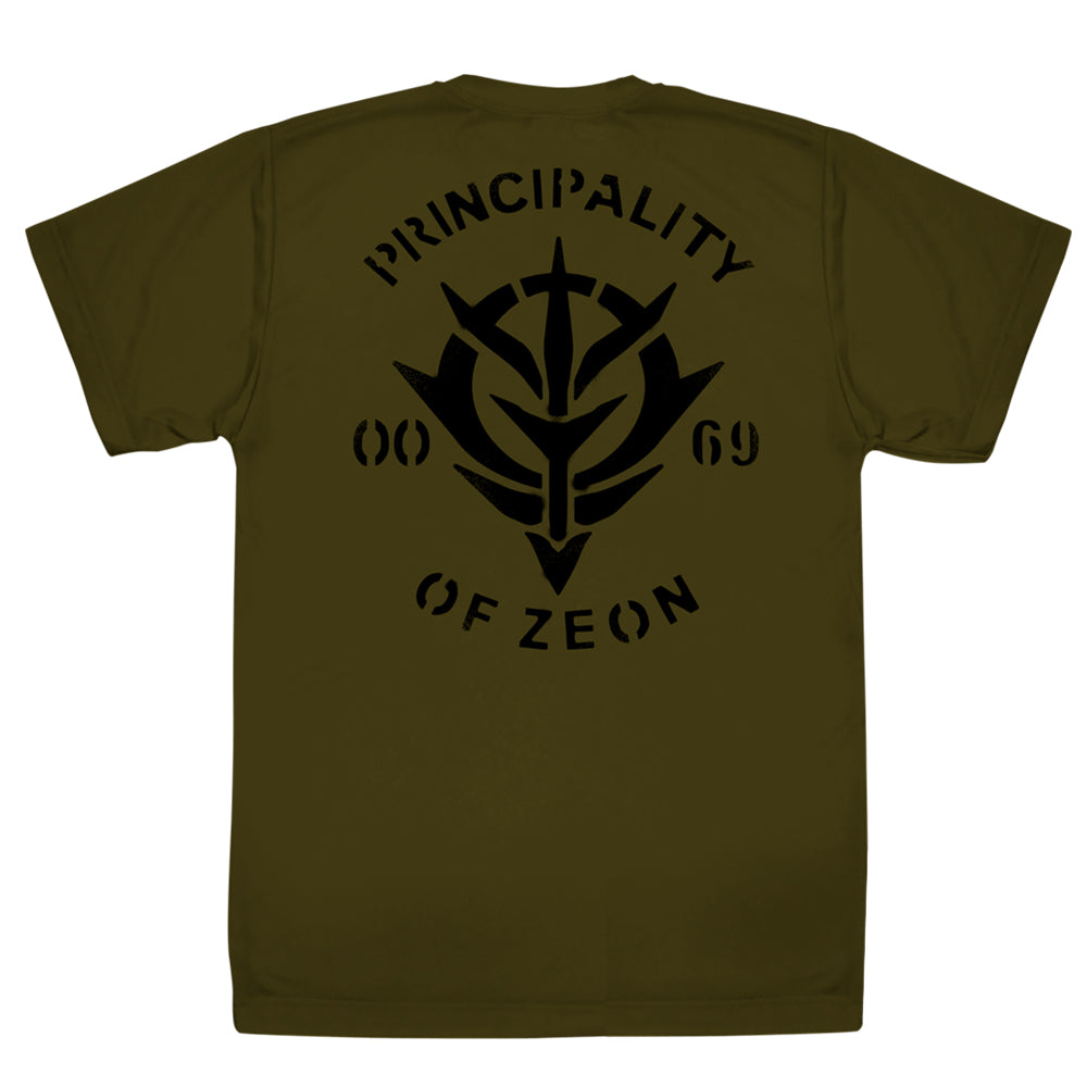 機動戦士ガンダム ジオン公国軍ドライTシャツ/MOSS-S - official product image | AniSmile