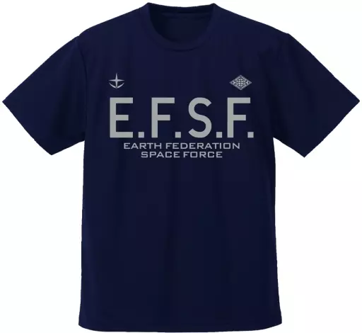 機動戦士ガンダム 地球連邦宇宙軍 ドライTシャツ/NAVY-L - AniSmile