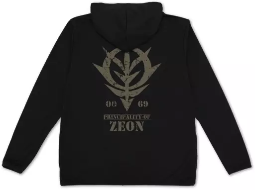機動戦士ガンダム ジオン公国軍 薄手ドライパーカー/BLACK-XL - 官方商品图片 | AniSmile