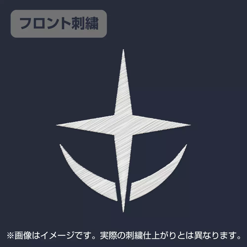 機動戦士ガンダム 地球連邦軍刺繍ポロシャツ/NAVY-M 图片 3 | AniSmile