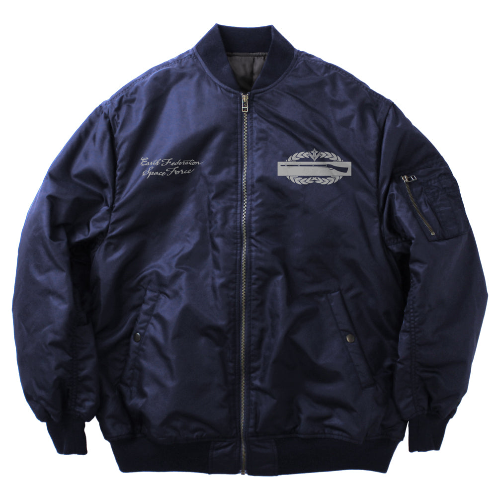 機動戦士ガンダム 地球連邦宇宙軍 MA-1ジャケット/NAVY-M Image 2 | AniSmile