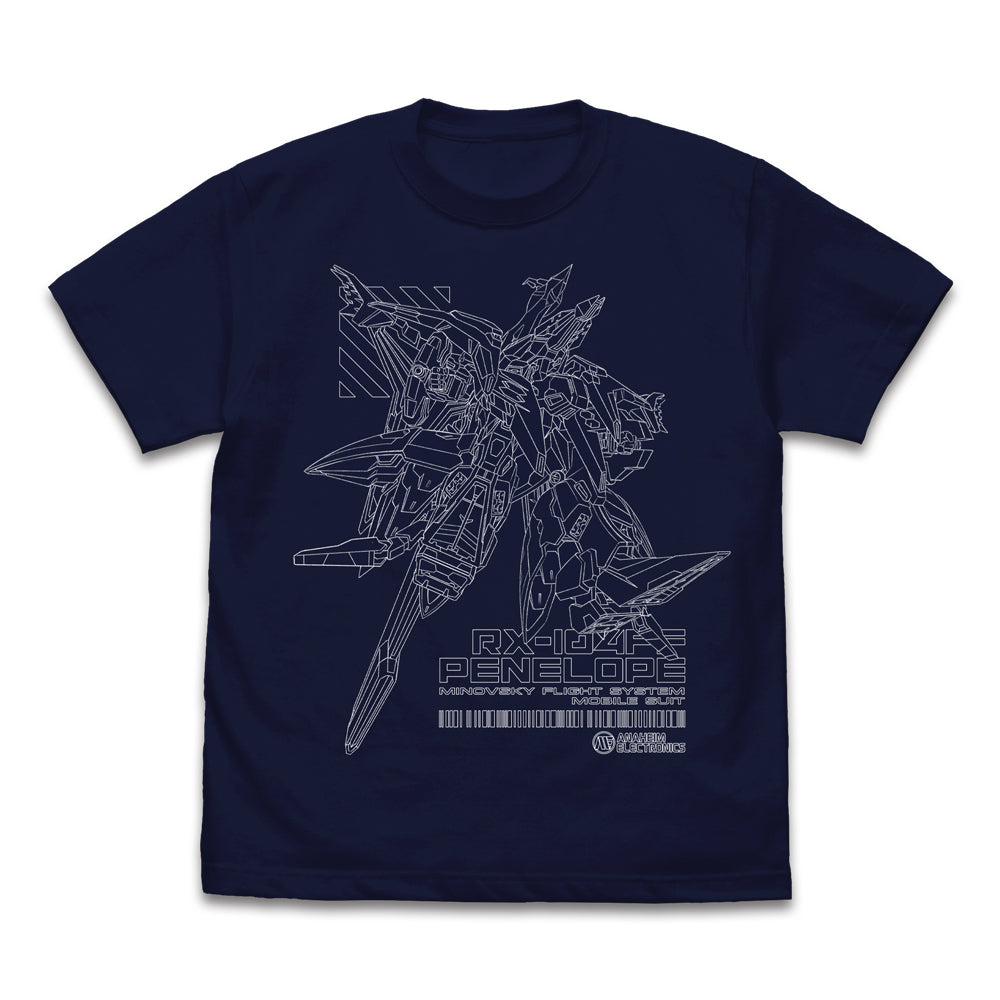 機動戦士ガンダム ペーネロペー Tシャツ/NAVY-S - 官方商品图片 | AniSmile