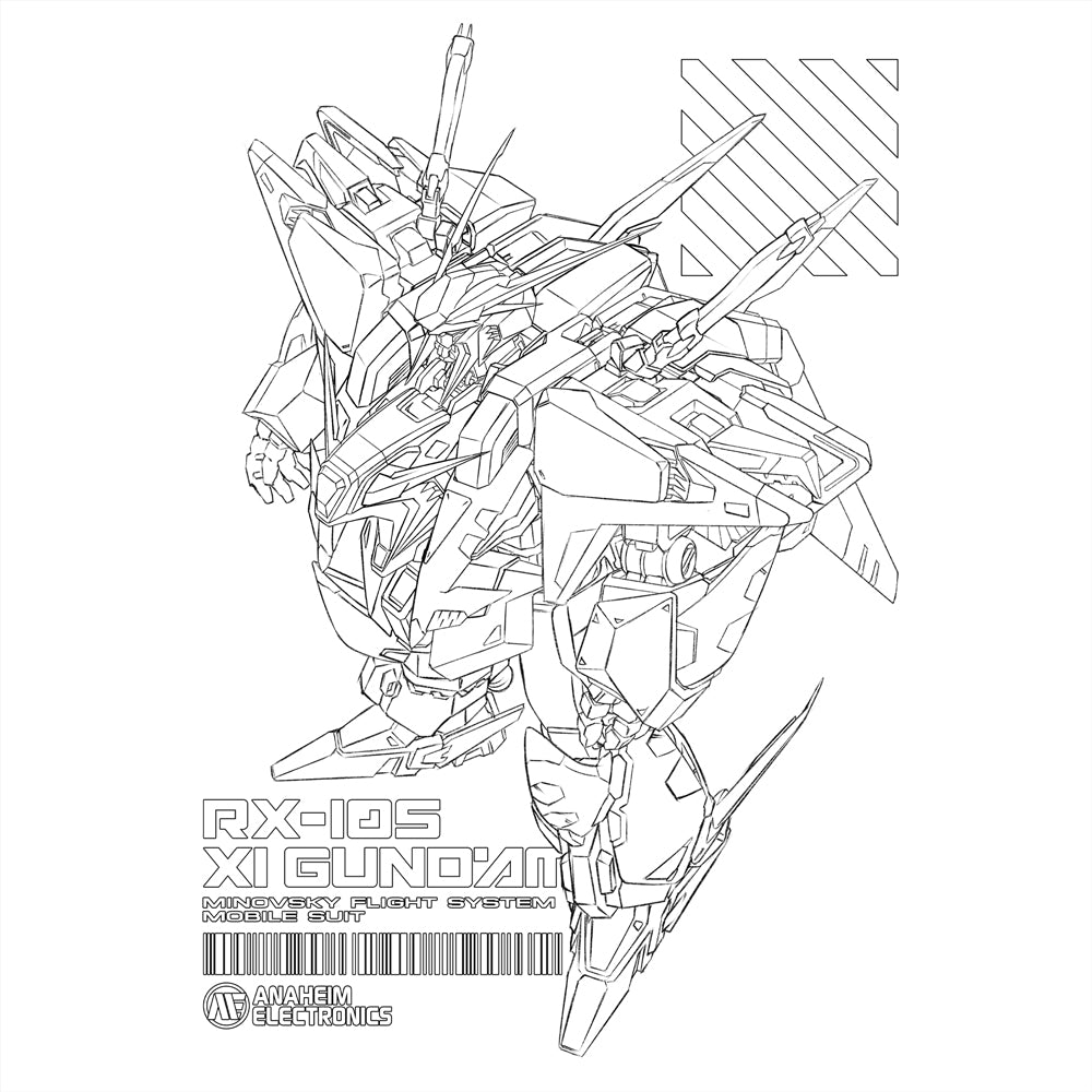機動戦士ガンダム クスィーガンダム Tシャツ/WHITE-S 图片 2 | AniSmile