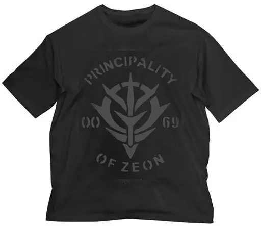 機動戦士ガンダム ジオン ビッグシルエットTシャツ/BLACK-XL - official product image | AniSmile
