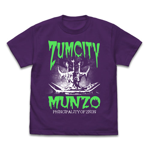機動戦士ガンダム ズム・シティ公王庁舎 Tシャツ/PURPLE-XL - 官方商品图片 | AniSmile