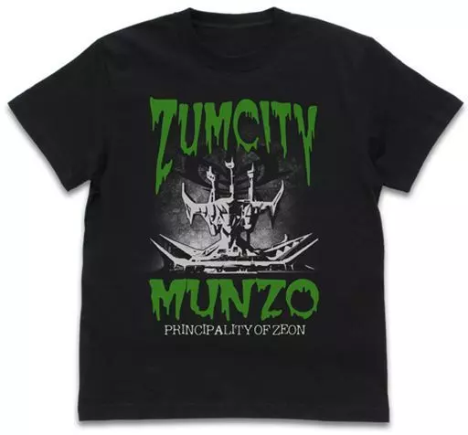 機動戦士ガンダム ズム・シティ公王庁舎 Tシャツ/BLACK-S - official product image | AniSmile