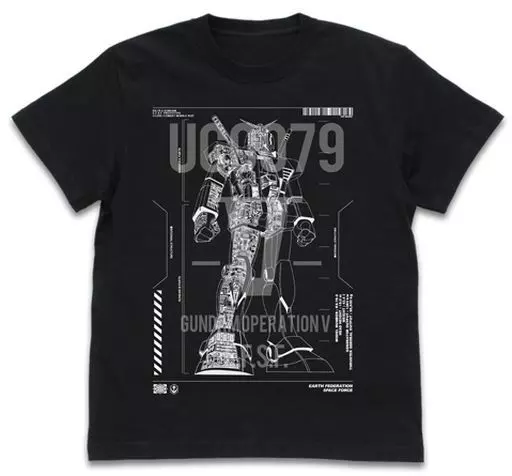 機動戦士ガンダム V作戦 RX-78-2 ガンダム Tシャツ/BLACK-L - official product image | AniSmile