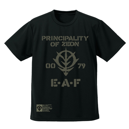 機動戦士ガンダム ジオン地球方面軍 ドライTシャツ/BLACK-XL - official product image | AniSmile