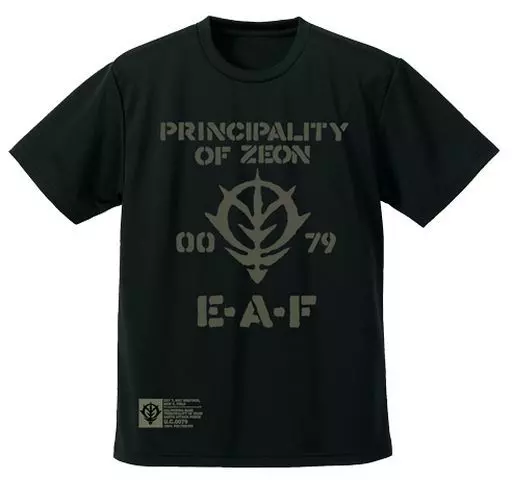 機動戦士ガンダム ジオン地球方面軍 ドライTシャツ/BLACK-L - official product image | AniSmile