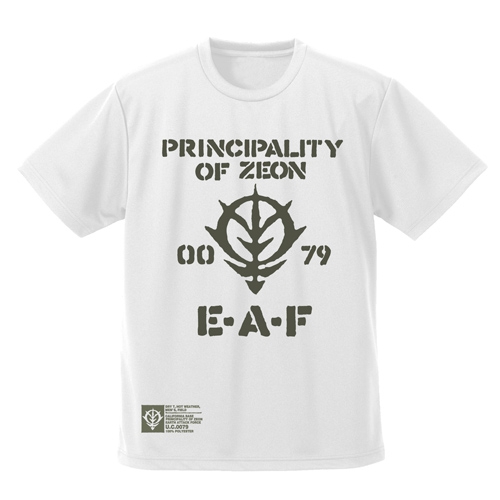 機動戦士ガンダム ジオン地球方面軍 ドライTシャツ/WHITE-XL - AniSmile