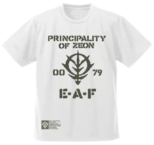機動戦士ガンダム ジオン地球方面軍 ドライTシャツ/WHITE-M - official product image | AniSmile
