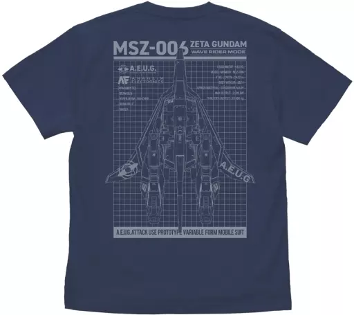 機動戦士Zガンダム 描き下ろしウェイブライダーTシャツ/SLATE-L - 公式商品画像 | AniSmile