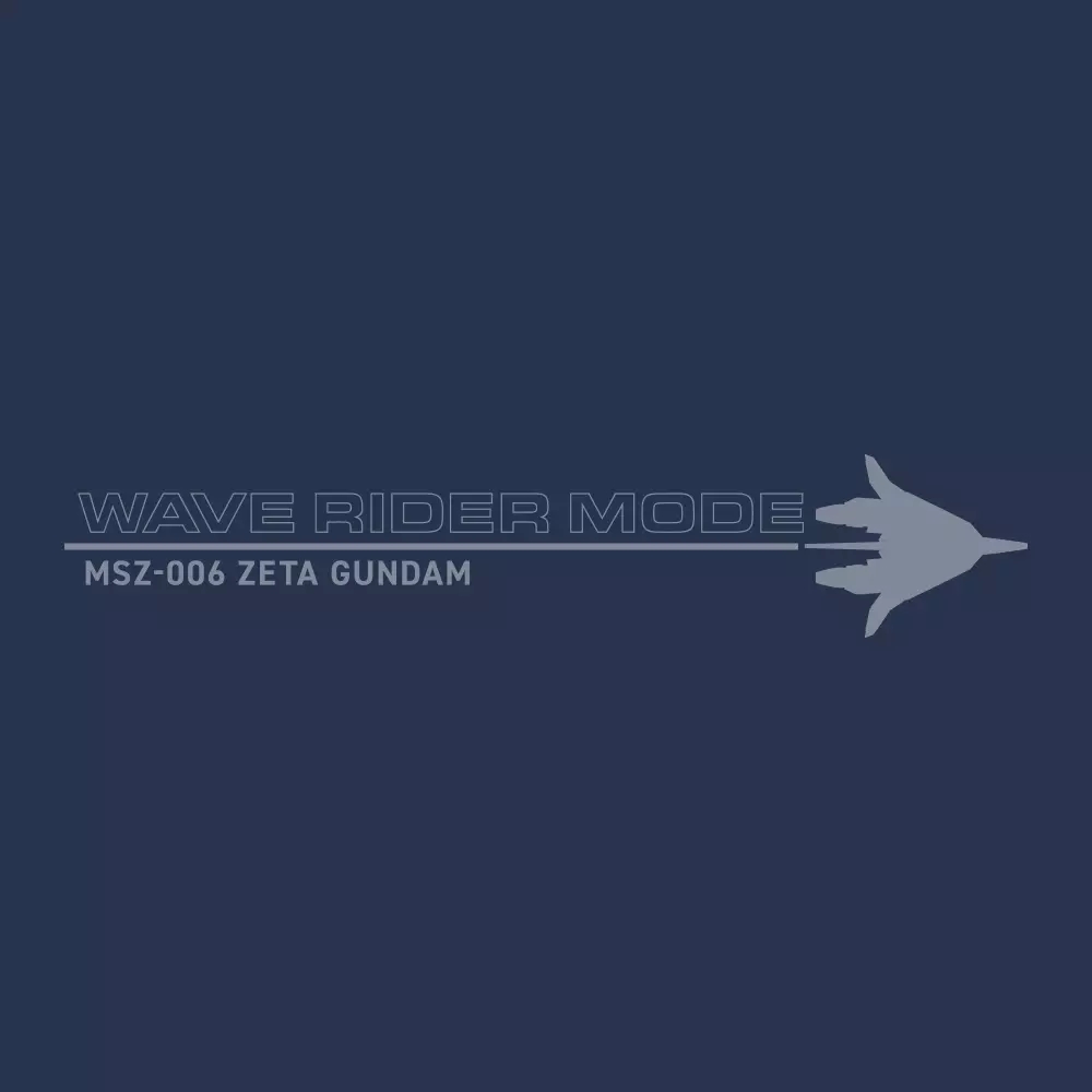 機動戦士Zガンダム 描き下ろしウェイブライダーTシャツ/SLATE-L 画像 4 | AniSmile