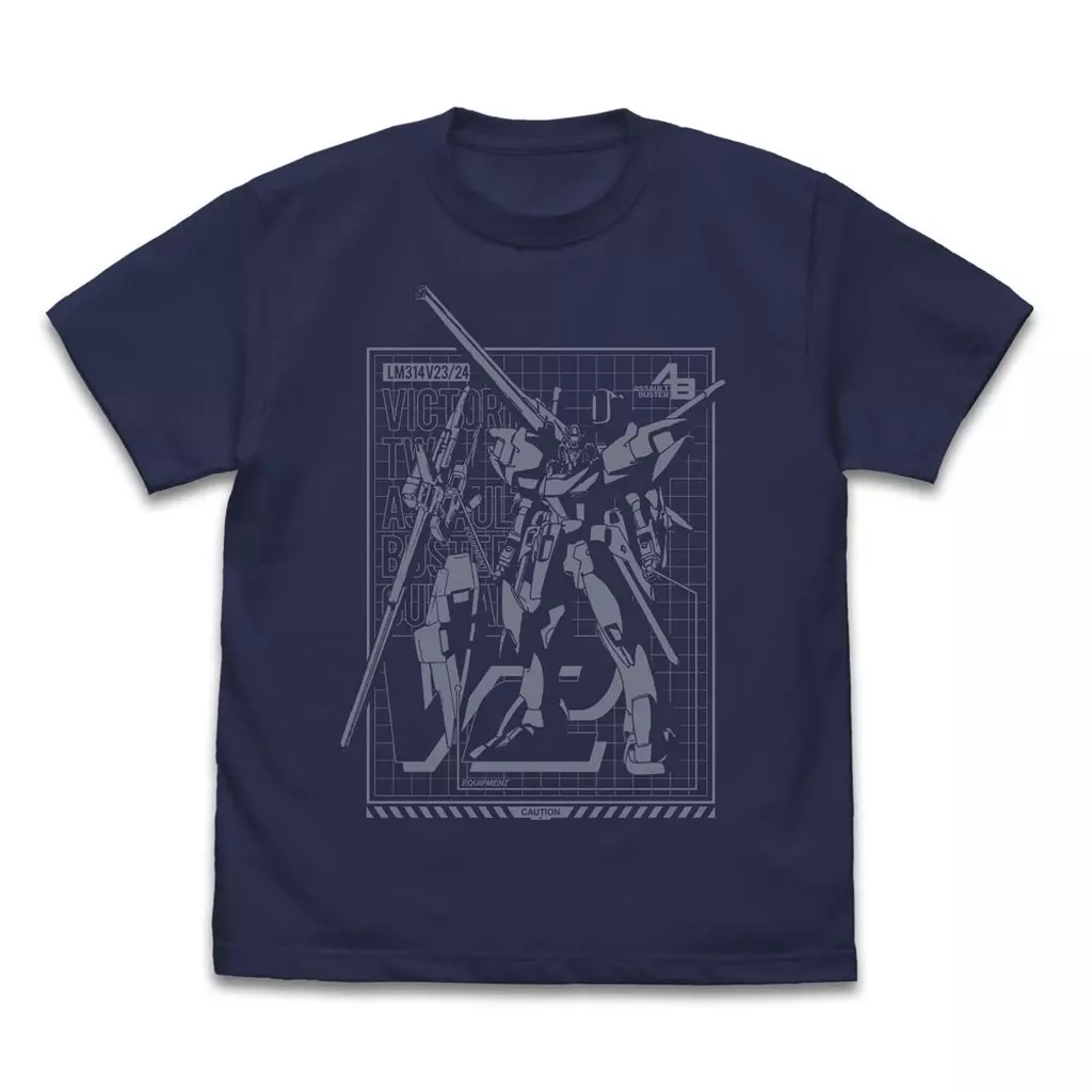 機動戦士Vガンダム V2アサルトバスターガンダムTシャツ/INDIGO-S - 公式商品画像 | AniSmile