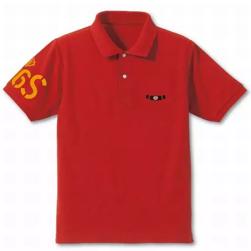 ガンダム シャアザクモノアイ刺繍ポロシャツ/RED- - AniSmile