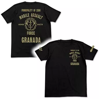 ガンダム ジオン突撃機動軍Tシャツ/BLACK-XL - AniSmile