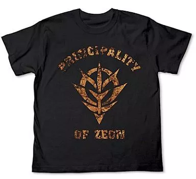 ガンダム ジオンかすれプリントTシャツ/BLACK-M - AniSmile