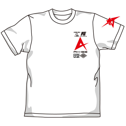 ν(ニュー)ガンダムTシャツ/WHITE-S - AniSmile