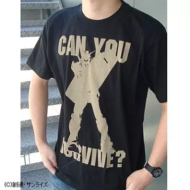 ガンダム can you survive? Tシャツ/BLACK-XL - AniSmile