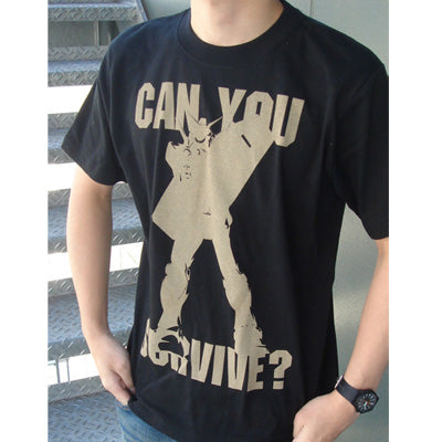 ガンダム can you survive? Tシャツ/BLACK-S - AniSmile
