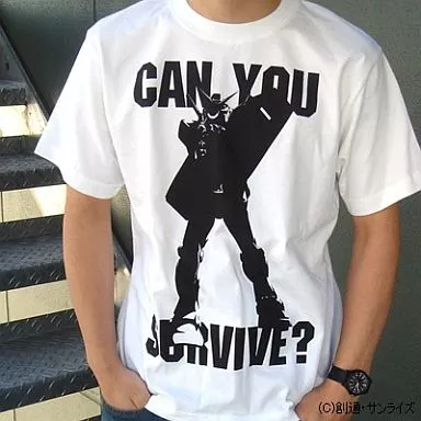 ガンダム can you survive? Tシャツ/WHITE-XL - AniSmile