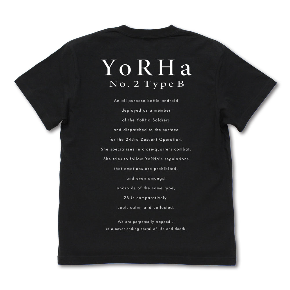 NieR:Automata Ver1.1a 2B Tシャツ/BLACK-S Image 2 | AniSmile