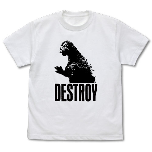 ゴジラDESTROYTシャツ/WHITE-XL - AniSmile