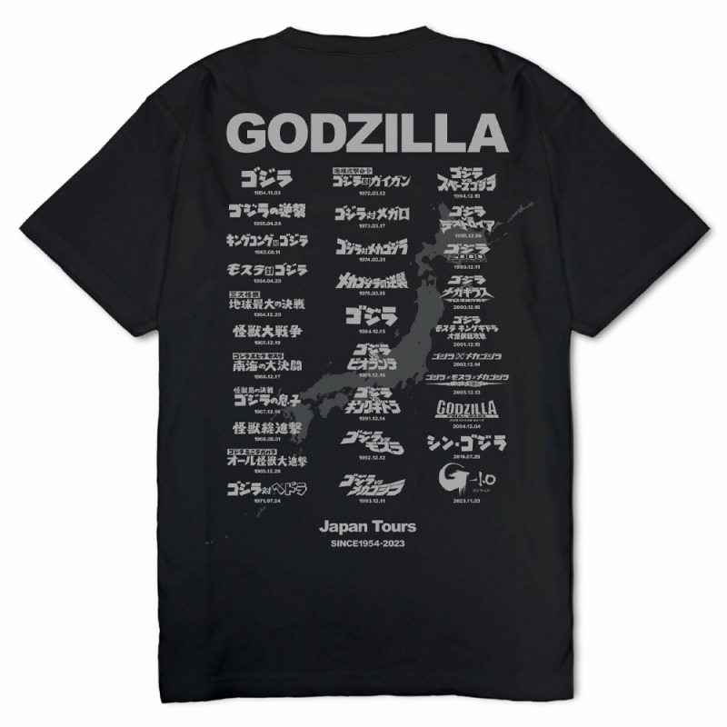 ゴジラツアーヘビーウェイトTシャツVer.2.0/BLACK-S 图片 2 | AniSmile