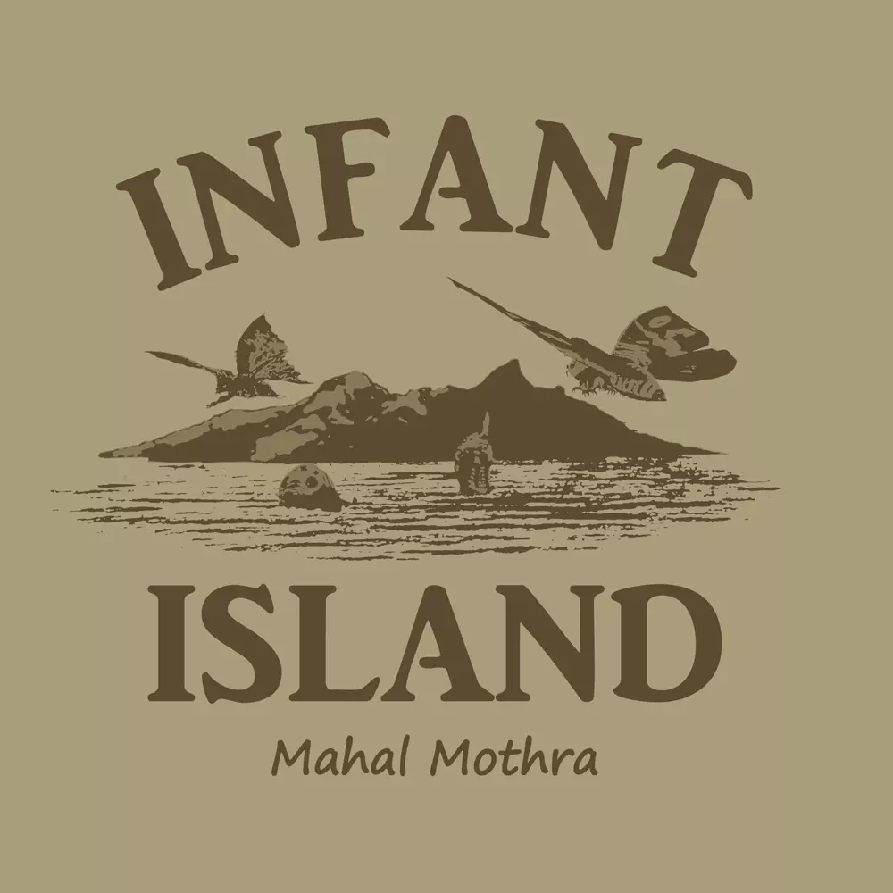 ゴジラ インファント島Tシャツ/SANDKHAKI-L Image 2 | AniSmile