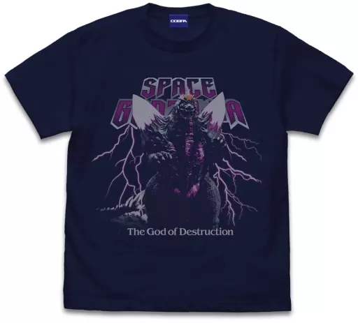 スペースゴジラTシャツ/NAVY-XL - AniSmile