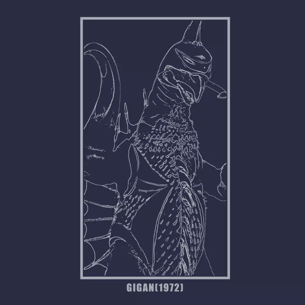 ゴジラ ガイガン1972Tシャツ/INDIGO-M 画像 2 | AniSmile