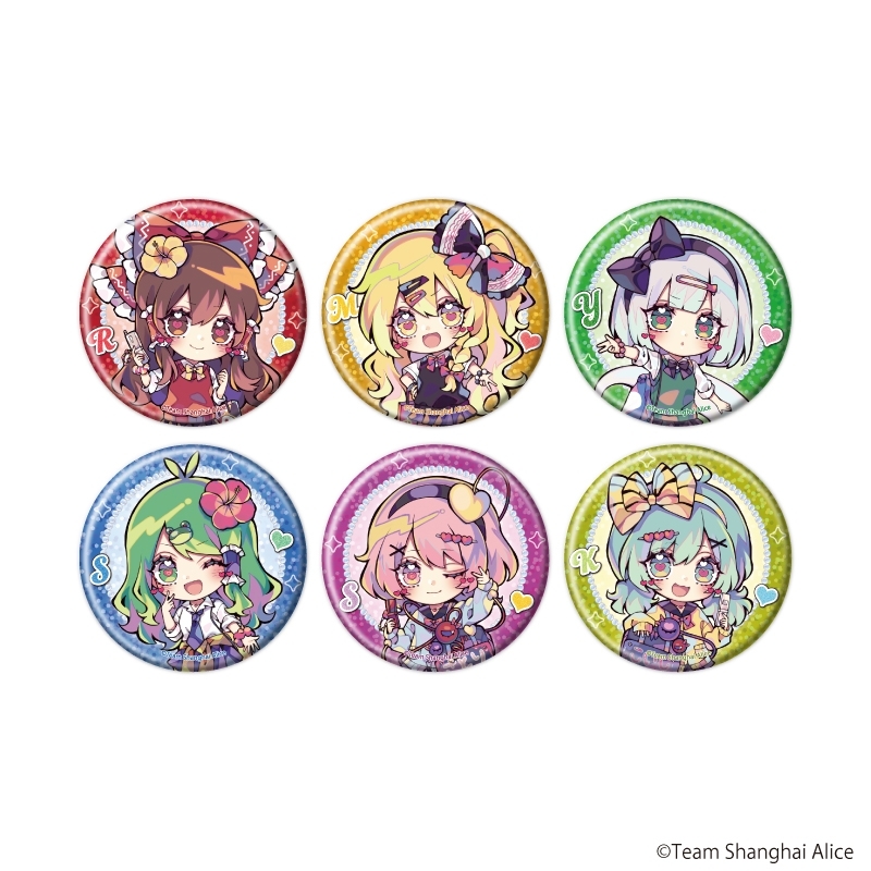 缶バッジ「東方Project」18/平成ギャルver. ブラインド(全6種)(ミニキャライラスト) - 公式商品画像 | AniSmile