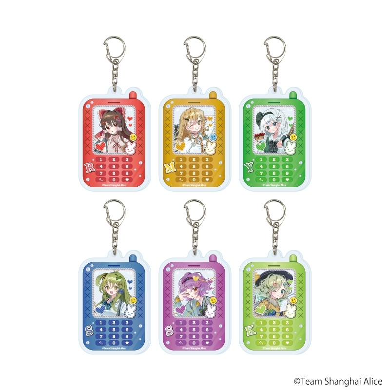 アクリルキーホルダー「東方Project」01/平成ギャルver. ブラインド(全6種)(描き起こしイラスト) - 公式商品画像 | AniSmile