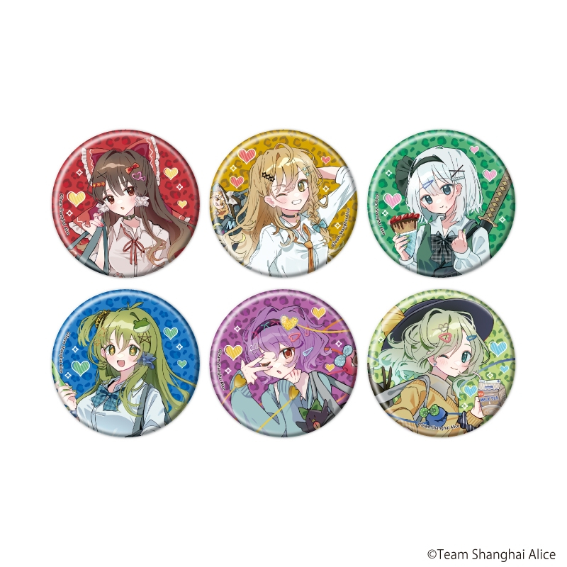 缶バッジ「東方Project」17/平成ギャルver. ブラインド(全6種)(描き起こしイラスト) - 公式商品画像 | AniSmile