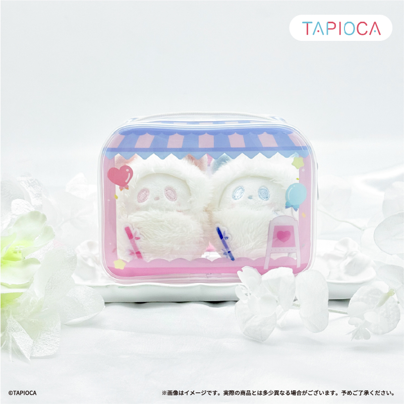 タピオカオリジナル タピオカオリジナル カフェ風 クリアポーチ パープル 画像 2 | AniSmile