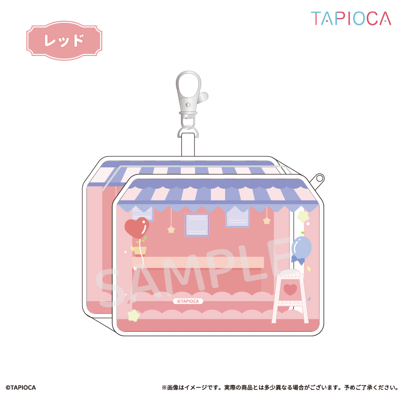 タピオカオリジナル タピオカオリジナル カフェ風 クリアポーチ レッド - 公式商品画像 | AniSmile