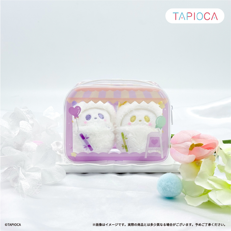 タピオカオリジナル タピオカオリジナル カフェ風 クリアポーチ ブルー 画像 3 | AniSmile