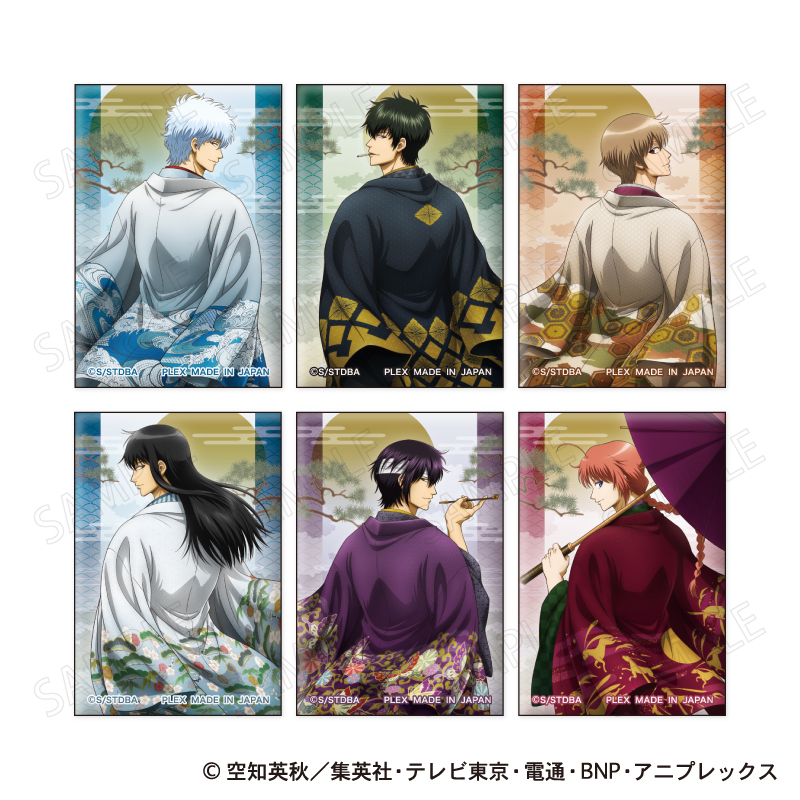 銀魂 スクエア缶バッジ 和装×振り向き Ver. A:坂田銀時 画像 2 | AniSmile
