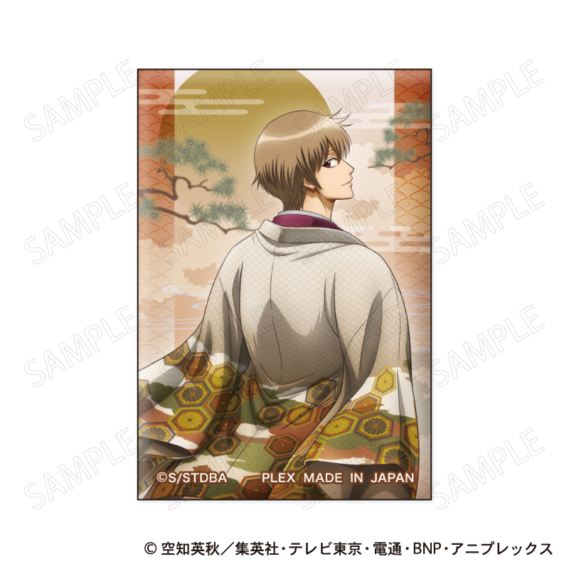銀魂 スクエア缶バッジ 和装×振り向き Ver. C:沖田総悟 - 公式商品画像 | AniSmile