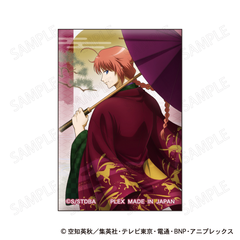 銀魂 スクエア缶バッジ 和装×振り向き Ver. F:神威 - 公式商品画像 | AniSmile
