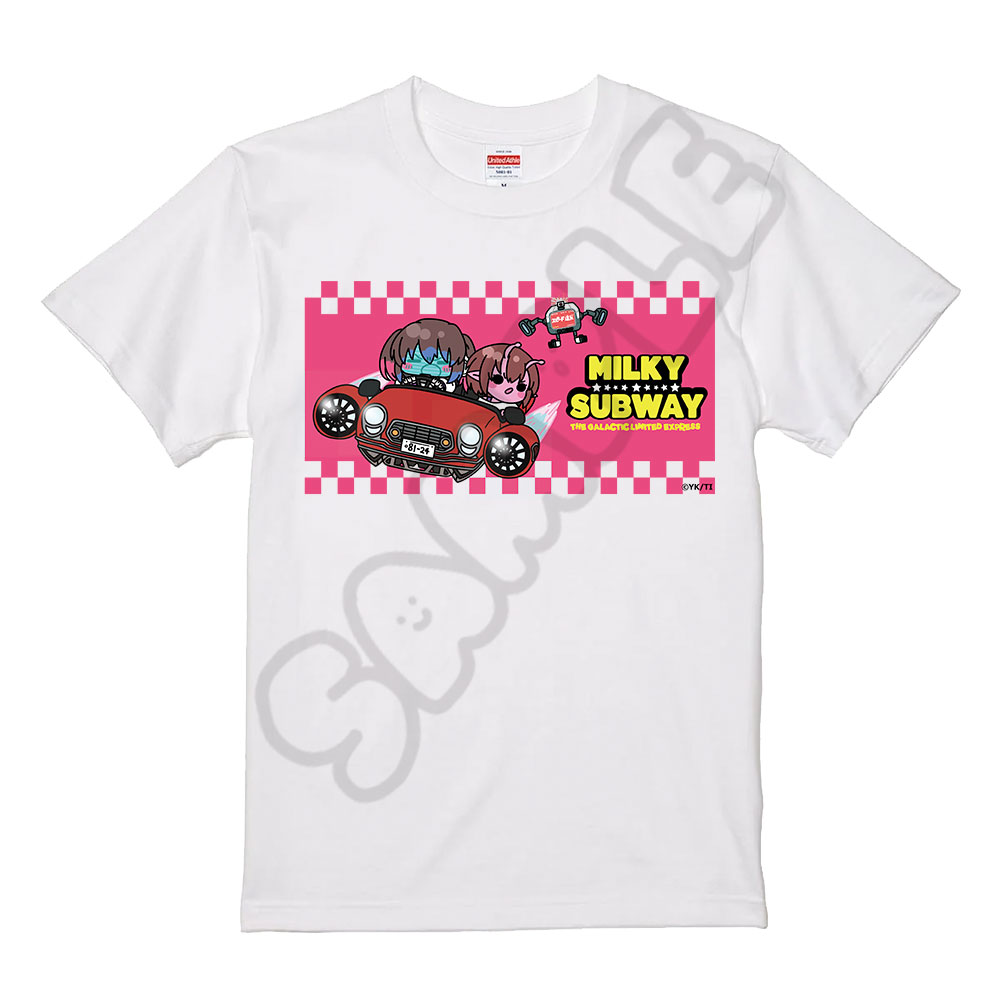 アニメ『銀河特急 ミルキー☆サブウェイ』 Tシャツ(mochocho) MA(チハル・マキナ) ホワイト Sサイズ 画像 2 | AniSmile