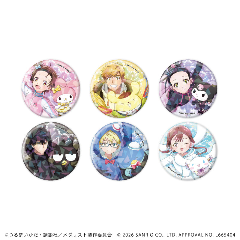 ホログラム缶バッジ(57mm)「TVアニメ『メダリスト』×サンリオキャラクターズ」01/ブラインド(全6種)(コラボイラスト) - 公式商品画像 | AniSmile