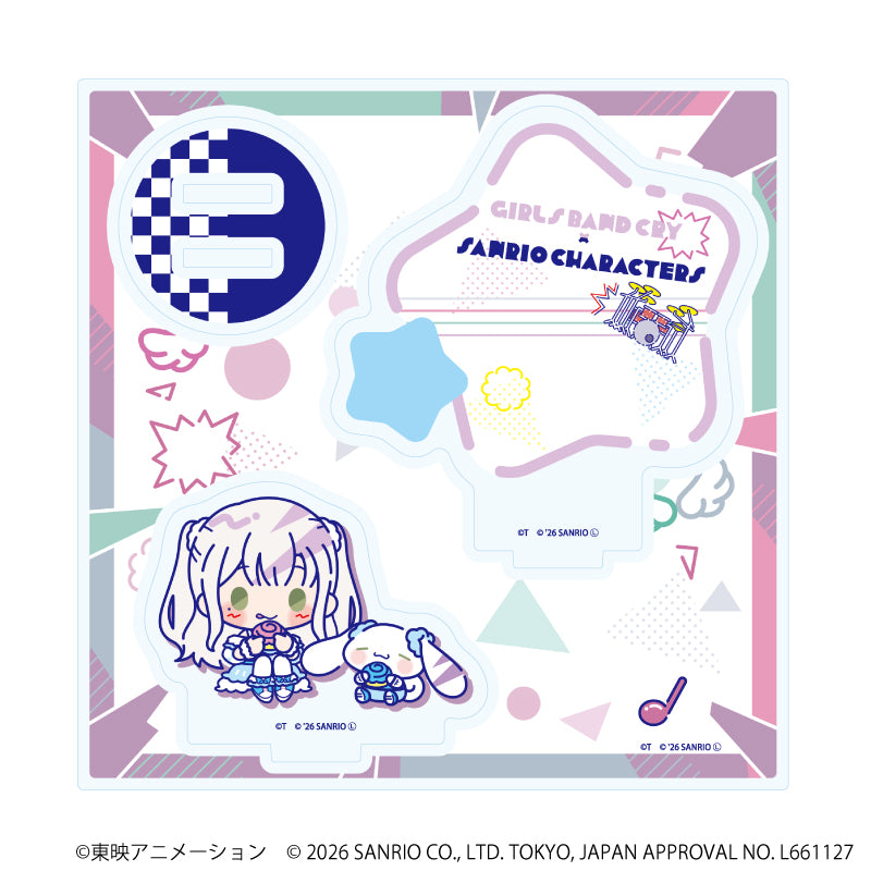 アクリルスタンドプレート「ガールズバンドクライ×サンリオキャラクターズ」09/アイ×シナモロール(コラボイラスト) - 公式商品画像 | AniSmile
