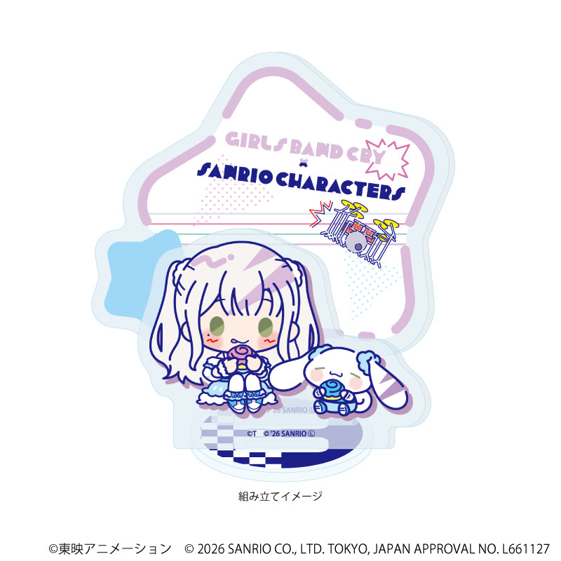 アクリルスタンドプレート「ガールズバンドクライ×サンリオキャラクターズ」09/アイ×シナモロール(コラボイラスト) 画像 2 | AniSmile