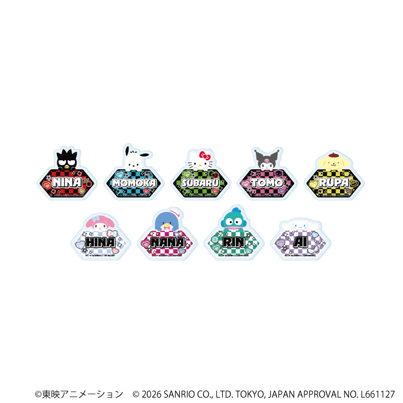 おなまえアクリルプレートバッジ「ガールズバンドクライ×サンリオキャラクターズ」01/ブラインド(全9種)(コラボイラスト) - 公式商品画像 | AniSmile