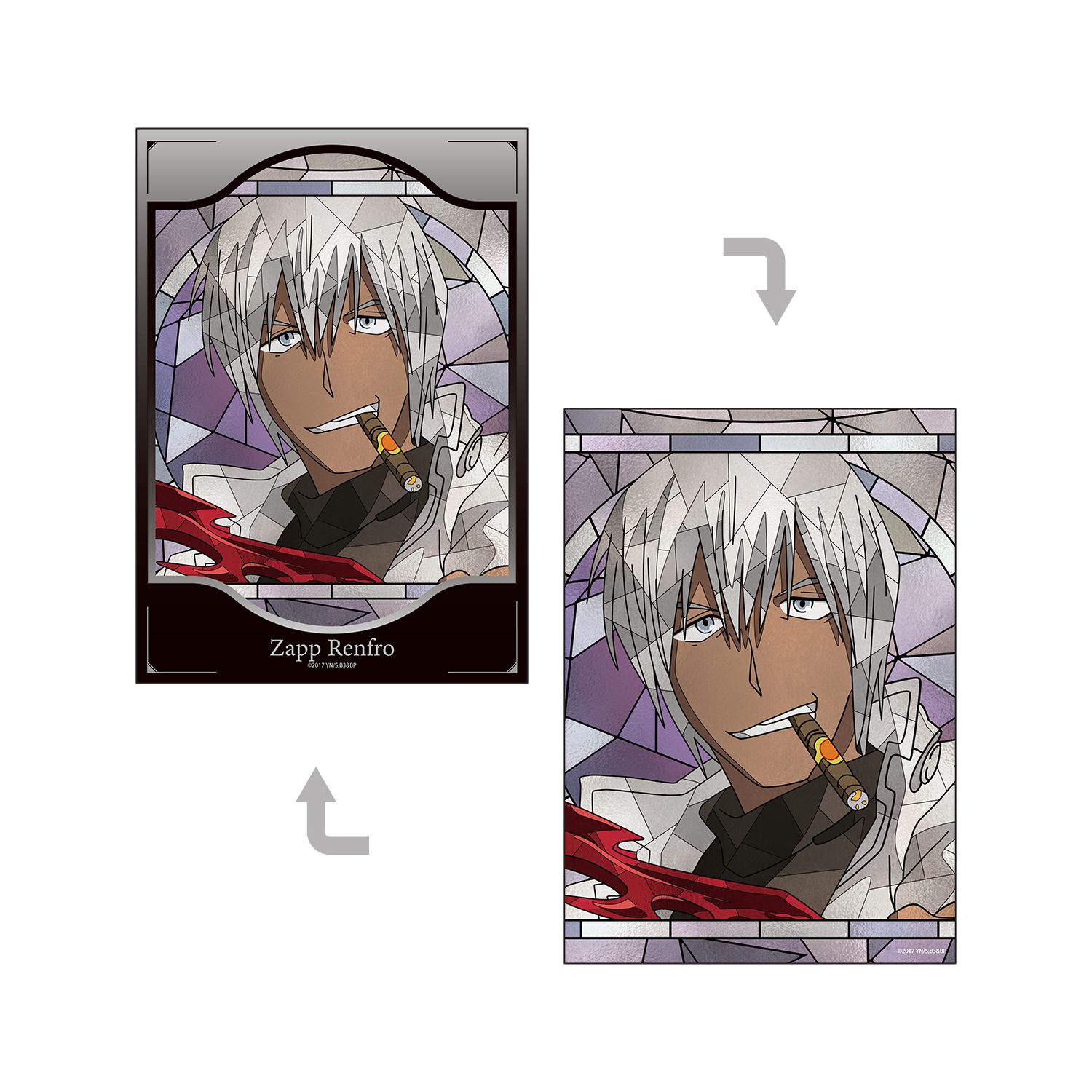 TVアニメ『血界戦線 & BEYOND』 ザップ・レンフロ Aure Glass A5イラストカード - 公式商品画像 | AniSmile