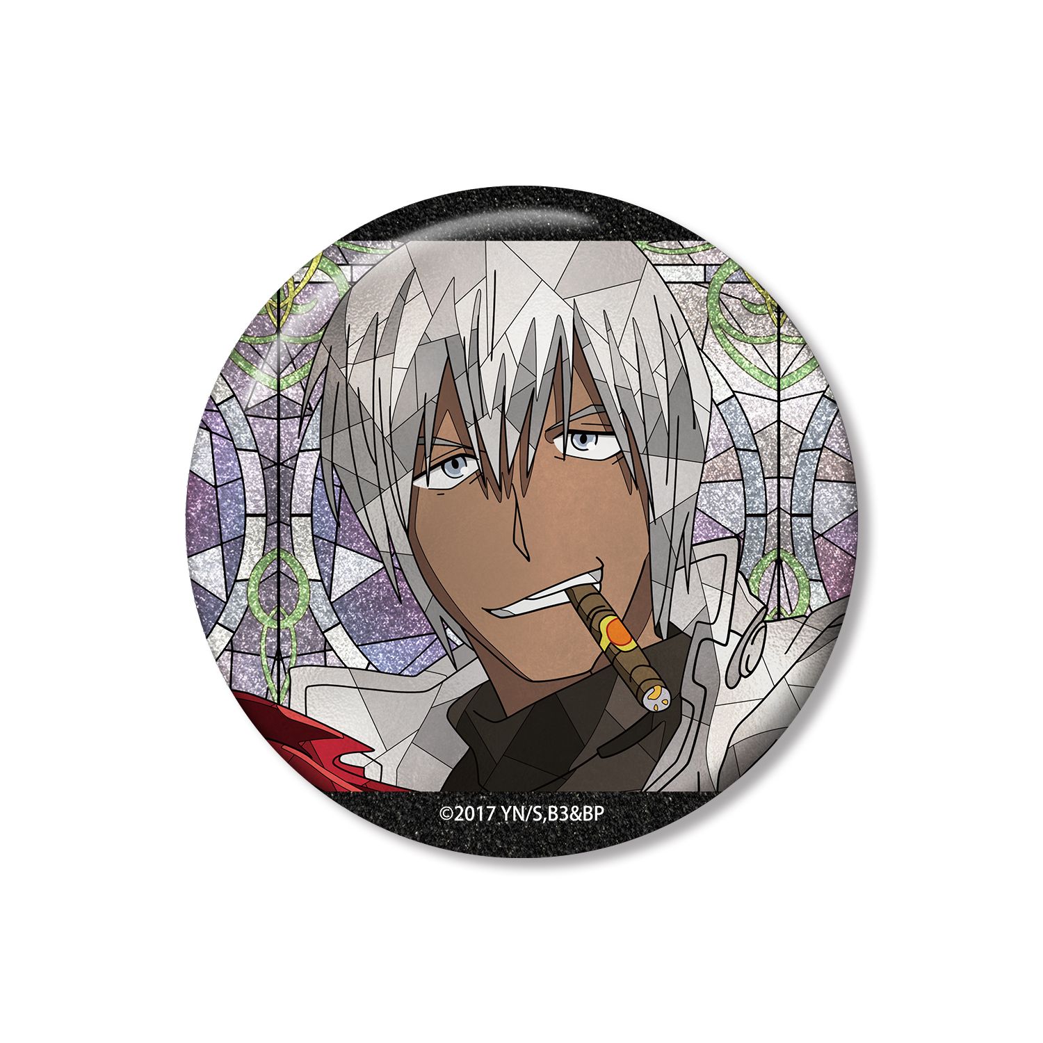 TVアニメ『血界戦線 & BEYOND』 ザップ・レンフロ Aure Glass 75mmグリッター缶バッジ - 公式商品画像 | AniSmile